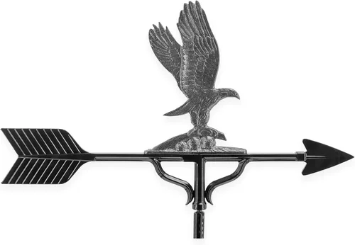 Miniatura 3 de Montague Metal Products Veleta de 32 pulgadas con adorno de águila de hierro sueca Hierro (Swedish Iron)
