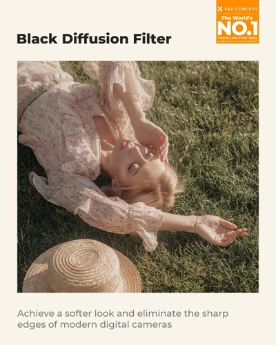 Miniatura 2 de K&F CONCEPT Filtro de difusión negro de 67mm con efecto cinematográfico de niebla de 1/4, filtro con 28 capas de revestimiento multicapa, resistente