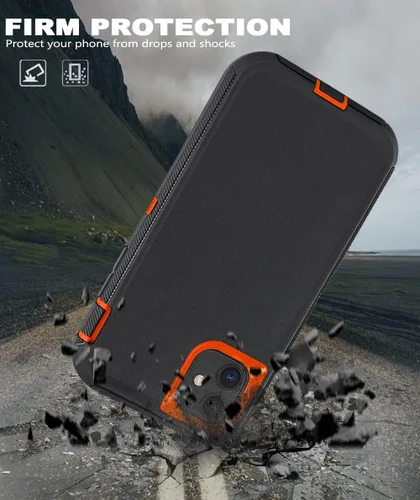 Miniatura 5 de Funda para iPhone 11 con funda de clip para cinturón y 2 protectores de pantalla, protección completa, resistente, a prueba de golpes, funda