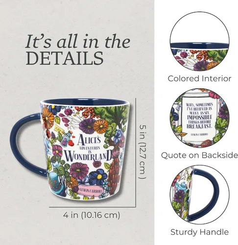 Miniatura 4 de Taza de amantes de libros Steel Mill & Co., linda taza de café/té de cerámica con asa para club de lectura, taza de café temática de lectura de 14