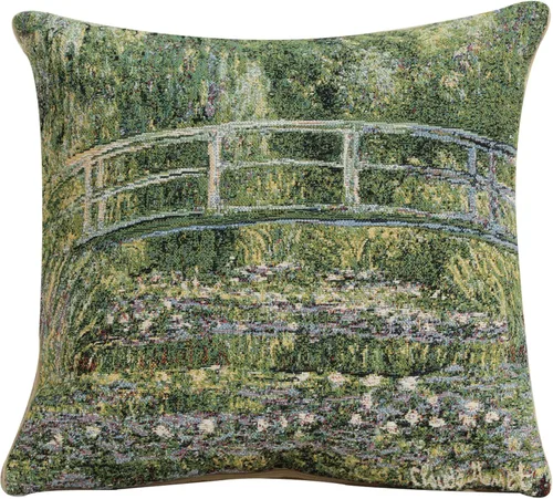 Miniatura 15 de Charlotte Home Furnishings Inc Monet's Japanese Bridge - Funda de almohada de 18 x 18 pulgadas, funda de cojín decorativa para sofá, sofá y cama