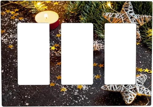 Miniatura 86 de Cubierta de interruptor de luz dúplex de 1 banda, cubierta decorativa de Navidad con copos de nieve rojos, placa frontal decorativa para cocina