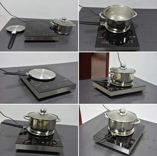 Miniatura 5 de Difusor de calor Placa adaptadora de inducción de acero inoxidable para café y leche, utensilios de cocina de inducción para estufa eléctrica