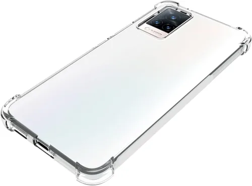 Miniatura 5 de USTIYA Funda para Vivo V21 5G Clear TPU Cuatro Esquinas Cubierta Protectora Transparente Suave Funda