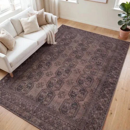 Miniatura 18 de Kuden Alfombra pequeña de 2 x 3, lavable a máquina, parte trasera antideslizante, estilo vintage, suave, pelo bajo, alfombras de área para entrada