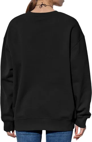Miniatura 2 de Langwyqu - Suéter holgado de tamaño extragrande para mujer, diseño de cuello redondo y manga larga