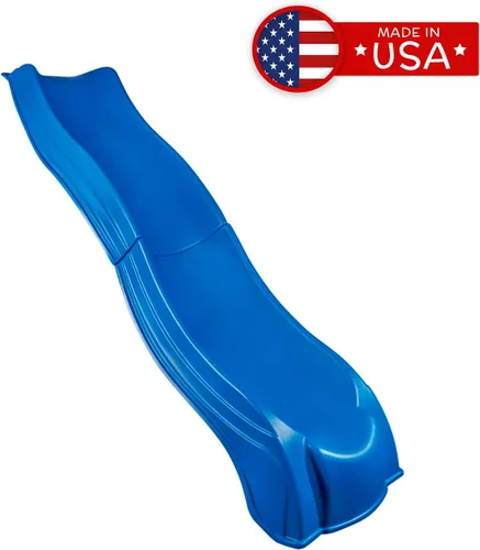 Miniatura 3 de Swing-N-Slide Ws 5032 Olympus Wave Slide - Tobogán de plástico de 2 piezas para cubiertas de 5 pies, color azul