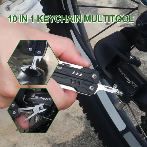 Miniatura 6 de NexTool Llavero multiherramienta, mini tijeras de marinero, mini multiherramienta 10 en 1 con cuchillo de bolsillo EDC, mini alicates, abrebotellas