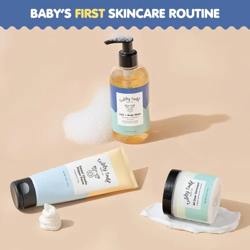 Miniatura 2 de TUBBY TODD Baby Bundle - Conjunto de Cuidado de la Piel para Recién Nacidos - Champú y Gel de Cuerpo Hipoalergénico, Ungüento Multiusos con Avena