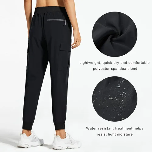 Miniatura 3 de Libin - Pantalones deportivos tipo cargo para mujer, ligeros, de secado rápido, para senderismo, entrenamiento, descanso, uso casual, exteriores