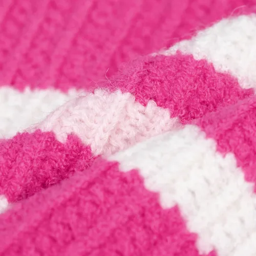 Miniatura 6 de CuteBone - Suéter de punto a rayas para perros, ropa de invierno de punto rosa para perros pequeños, gatos, niño, niña, atuendo para mascotas