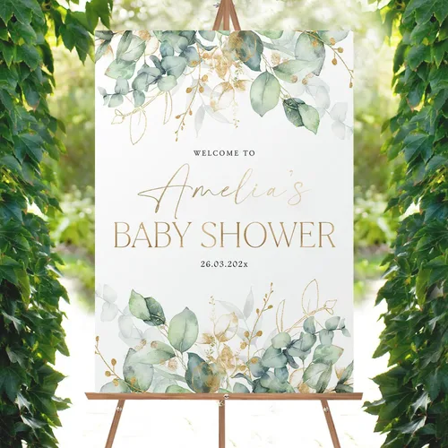 Miniatura 15 de Letrero personalizado de flores silvestres para baby shower, letrero de bienvenida para baby shower, decoración de fiesta de plástico con estacas