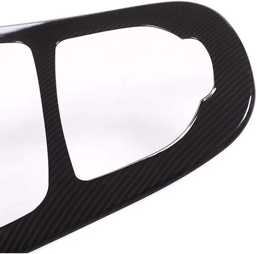 Miniatura 8 de YIWANG Fibra de carbono ABS consola panel de engranajes marco marco ajuste 2 unids para Mercedes Benz Clase E W213 2016-2019 Accesorios de coche