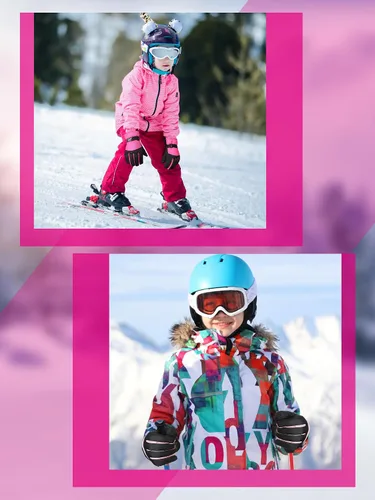 Miniatura 6 de SATINIOR 2 pares de guantes de nieve impermeables para niños, guantes de esquí para niños y niñas, guantes de snowboard cálidos y gruesos para clima