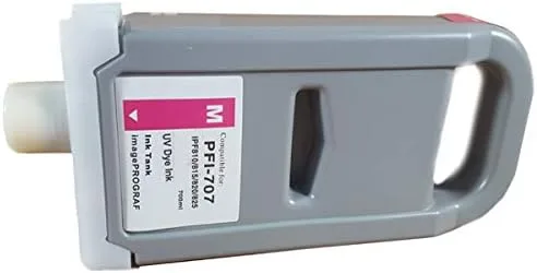 Miniatura 5 de Vivid Colors Cartucho de tinta compatible con PFI-707 para impresoras Canon PFI707 (23.7 fl oz, 5 unidades) para impresoras iPF830, iPF840, iPF850