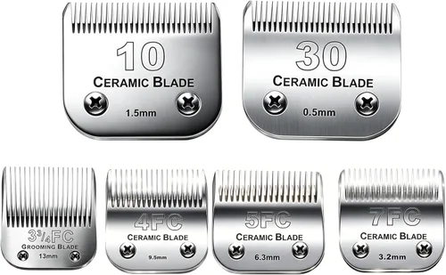 Miniatura 10 de 3 piezas 30 cuchillas para cortapelos de aseo canino Compatibles con Andis Pet Clipper/Oster A5/Wahl KM Series Cortapelo para perros, cuchilla