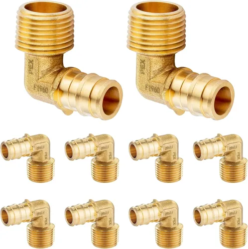 Miniatura 23 de Paquete de 2 accesorios HeSun PEX-A, codo de expansión de rosca NPT macho de 3/4 pulgadas PEX-A x 3/4 pulgadas, ASTM F1960098-2)