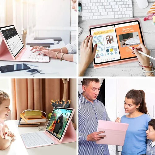 Miniatura 8 de besky Funda de teclado para iPad Air de 11 pulgadas con teclado M3/M2 (2025/2024) y serie Air (6ª/5ª/4ª generación), para iPad Pro 11