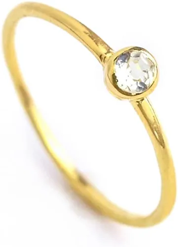 Miniatura 18 de Anillo pequeño de piedras preciosas apilable, banda de anillo delicada y delgada minimalista, anillo simple apilable de piedra natal