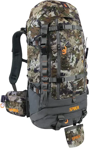 Miniatura 9 de SPIKA Mochila de caza con marco interno, mochila de senderismo impermeable para extensible, 40L + 80L + capacidad Verde militar 80l