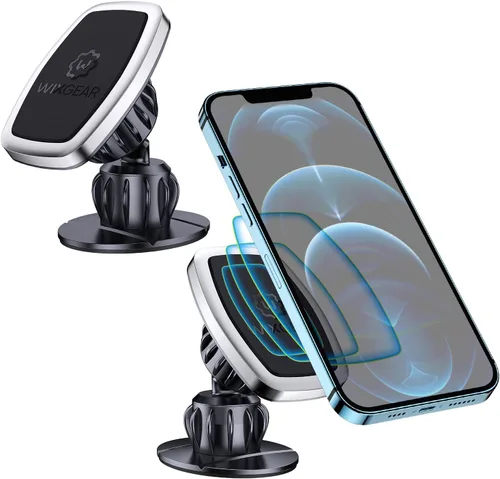 Miniatura 4 de Soporte giratorio universal para tablero de instrumentos (2 unidades), soporte magnético para teléfono para automóvil, para teléfonos celulares