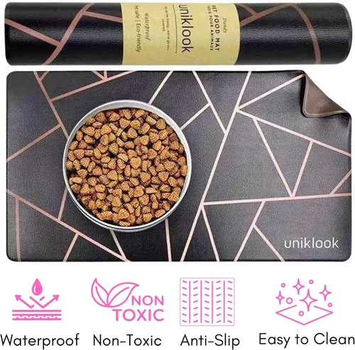 Miniatura 5 de Tapete de comida para perros, tapete para tazón de perro, tapete de comida para mascotas, tapete para alimentos y agua para perros, tapete