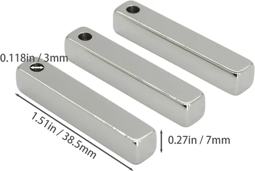 Miniatura 2 de StayMax Barra rectangular para grabado, acero inoxidable, 10