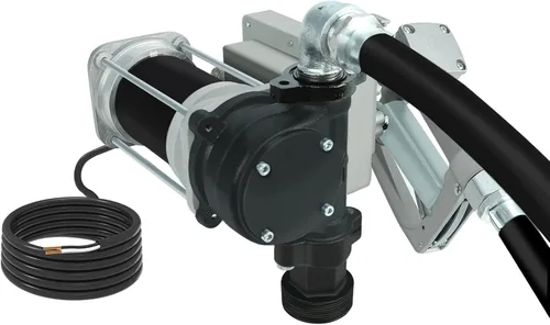 Miniatura 11 de BLACKHORSE-RACING Bomba de transferencia de combustible de 12 VCC, 15 GPM / 57 LPM, autocebante, motor de paletas rotativas con protección térmica