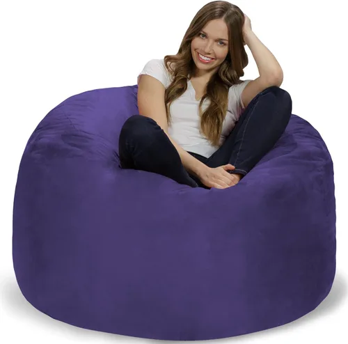 Miniatura 10 de Chill Sack - Sillón puff, Tela, Suave lino sintético, color negro.