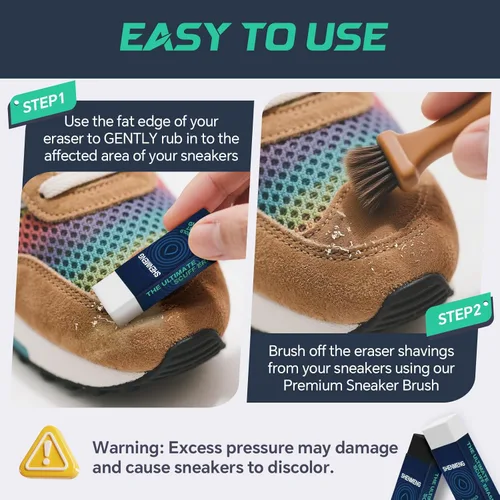 Miniatura 5 de Borrador de gamuza para zapatos, limpiador de zapatos sin agua, limpiador de zapatillas para zapatos de gamuza y nobuk