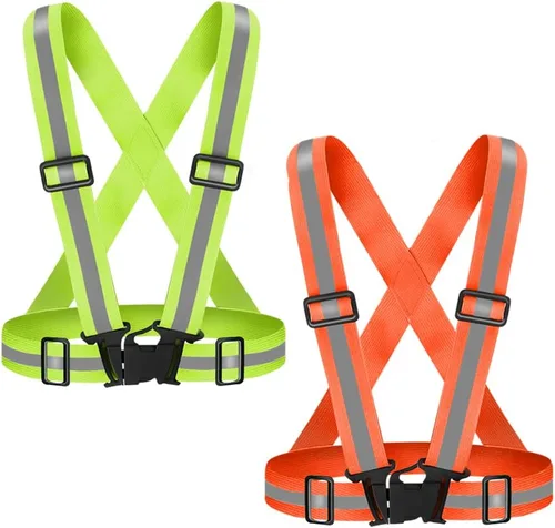 Miniatura 12 de High Visibility Reflective Vest Safety Vest Running Reflective Gear Adjustable Reflective Vest for Walking,Jogging,Hiking,Night Cycling