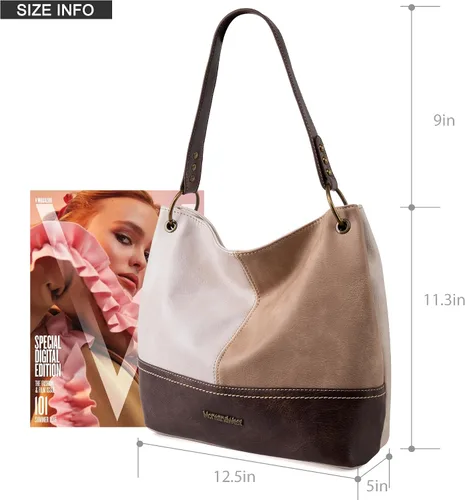 Miniatura 6 de Montana West Monederos para mujer, bolsos de hombro Hobo con cremallera