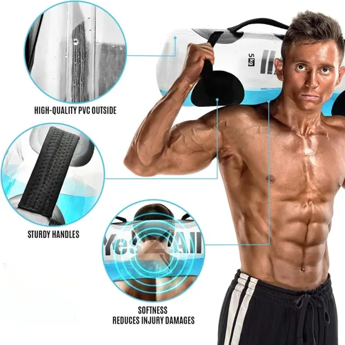 Miniatura 3 de Yes4All Large Aqua Bags for Workout 35/45/80lbs - Ultimate Core Water Weights Aqua Bag - Portable Stability Fitness - Perfect Agility, Durability A.