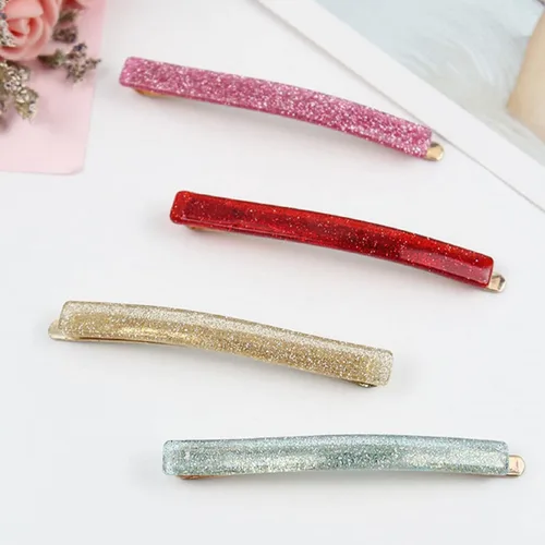Miniatura 3 de 14 piezas de pinzas para el pelo de color puro Bobby pins de acetato, horquillas, accesorios para el cabello, pinzas para el cabello geométricas