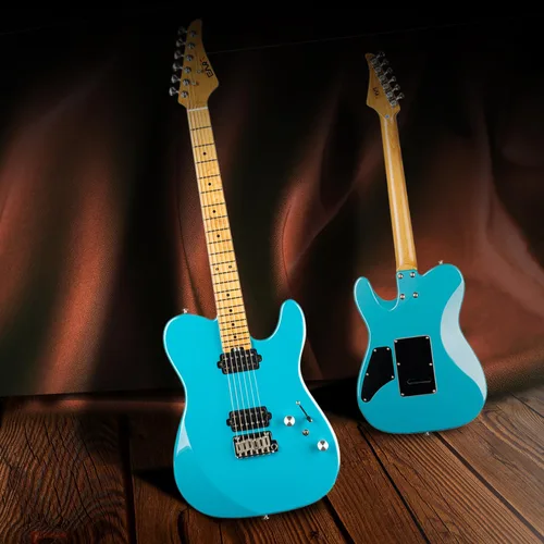 Miniatura 6 de EART TL-380 Guitarra eléctrica profesional para jugadores versátiles Cuello y diapasón de arce tostado, pastillas humbuckers con bobina dividida