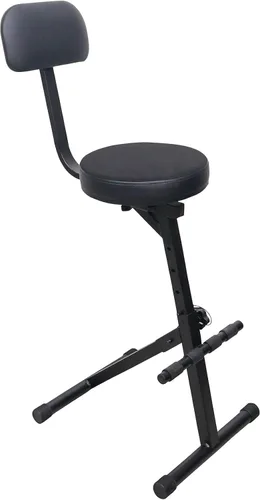 Miniatura 2 de Prox X-GIGCHAIRMK2 - Silla de trono portátil plegable para operador AV para DJ, altura ajustable, con cojín acolchado de terciopelo de 13 pulgadas