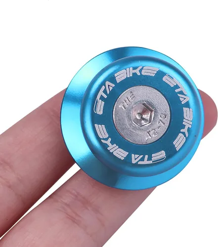 Miniatura 4 de Cubierta superior para auriculares de bicicleta, tapa superior de aleación de aluminio, cubierta de tubo superior, tapa de botella de cerveza