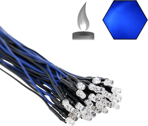 Miniatura 16 de 30 piezas de luces LED UV de 12 voltios, 3 mm, diodo emisor precableado, 20 cm, DC 12 V, lente transparente, luz LED ultravioleta, pequeñas lámparas