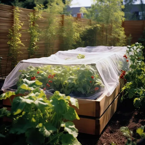 Miniatura 9 de Red de jardín para cubierta de pájaros, insectos e insectos de 10 x 10 pies Mosquitera de tela de malla blanca de varios tamaños para protección