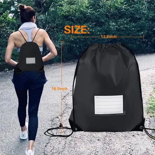 Miniatura 29 de CODOBON Paquete de 20 bolsas con cordón, mochila de cuerda de dibujo a granel, bolsa de bricolaje para gimnasio, deportes, bolsa para mujeres