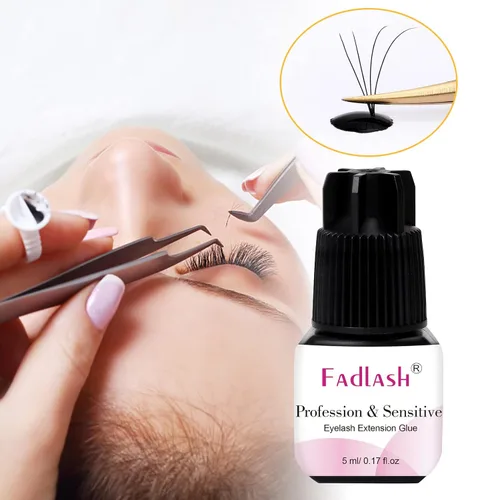 Miniatura 6 de FADLASH - Pegamento para extensiones de pestañas, extra fuerte, 0.2 fl oz, 1 S, tiempo de secado, 8 semanas de retención de pestañas, pegamento