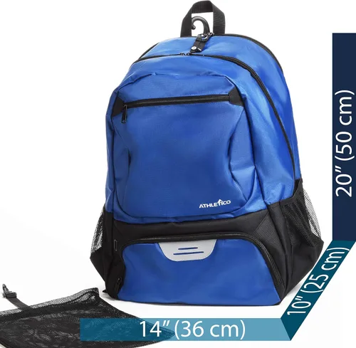 Miniatura 8 de Athletico Mochila de tenis Premier – Bolsa de tenis con capacidad para 2 raquetas en compartimento acolchado Compartimento ventilado separado