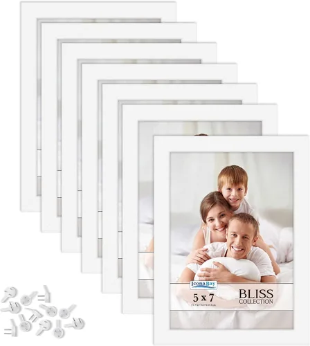 Miniatura 15 de Icona Bay - Marcos de fotos de 4 x 6 pulgadas - Negro, paquete de 12 - Marcos de madera de estilo moderno - Mesa o montaje en pared - Colección Bliss