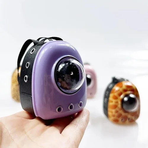 Miniatura 2 de Mochila de muñeca para Labubu, mini mochila llavero para disfraz de Labubu, lindas bolsas de muñeca para accesorios Labubu