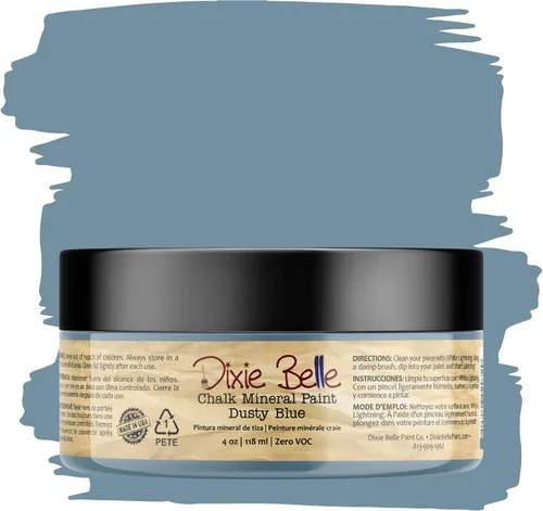 Miniatura 403 de Dixie Belle Paint Company - Pintura con acabado de tiza para muebles, color negro (Caviar), 1 galón, 128 fl oz, pintura mineral color rosa intenso