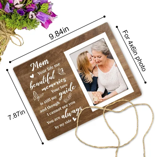 Miniatura 2 de Marco de fotos conmemorativo para mamá, regalos conmemorativos por la pérdida de una madre querida, marco de fotos de recuerdo o regalo