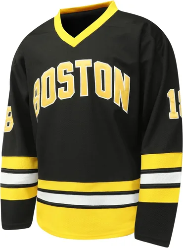 Miniatura 2 de Happy Gilmore #18 Jersey Boston Adam Sandler 1996 Película Hockey Sobre Hielo Jersey Cosido S-XXXL, 90S Hip Hop Ropa para Fiesta