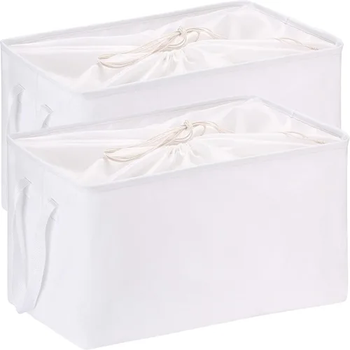 Miniatura 6 de Hinwo 31L Bolsas de almacenamiento grandes, organizadores de armario y almacenamiento, cestas de estante, cestas de almacenamiento plegables