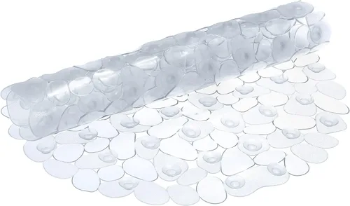 Miniatura 7 de uxcell Tapete de ducha para bañera, 26 x 14.2 pulgadas, tapete ovalado de PVC antideslizante con agujeros de drenaje, ventosas para bañera