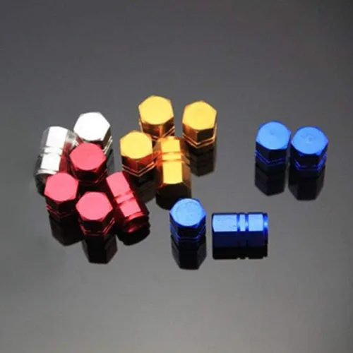 Miniatura 4 de Tapones de válvula de aire de aluminio, 4 unidades, para camión, coche, bicicleta, color azul